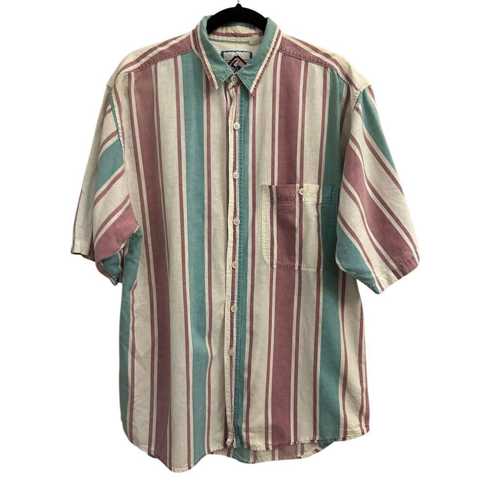 Vintage Men's Santana Button down shirt sz L? 80's 90's casual beach